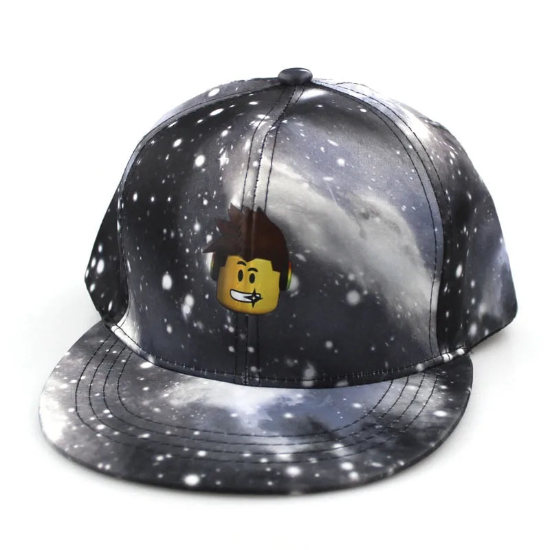 New Game Roblox Creative Cartoon Baseball Adjustable Flat Brim Cap Cartoon Peripheral Unisex Fashion Sports Cap Birthday Gifts