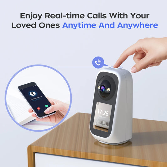 JOOAN 3MP PTZ 5G Wifi Camera HD 2.8” Touch Screen Baby Monitor Smart Home Security Color Night Two Way Audio Wireless IP Camera