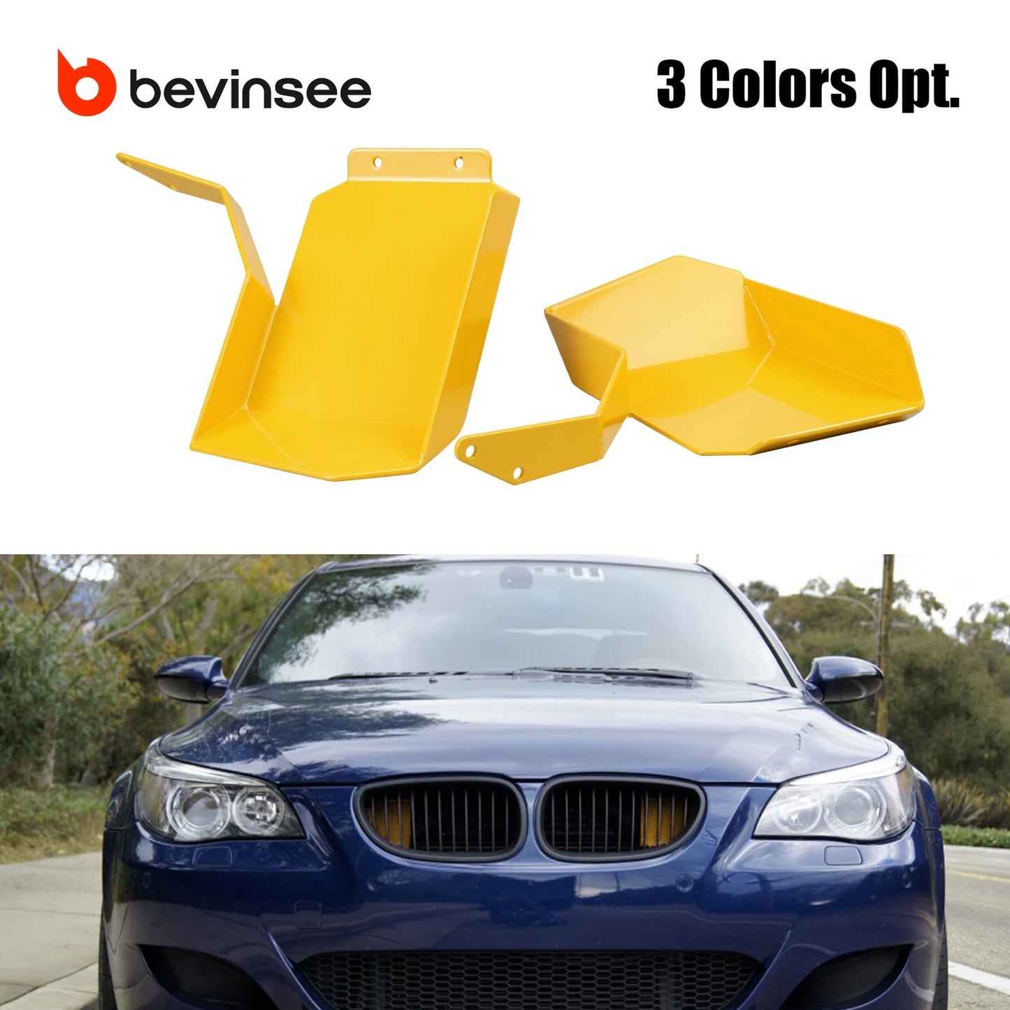 BEVINSEE Aluminum Air Intake Scoops for BMW E60 E61 M5 2007-2010