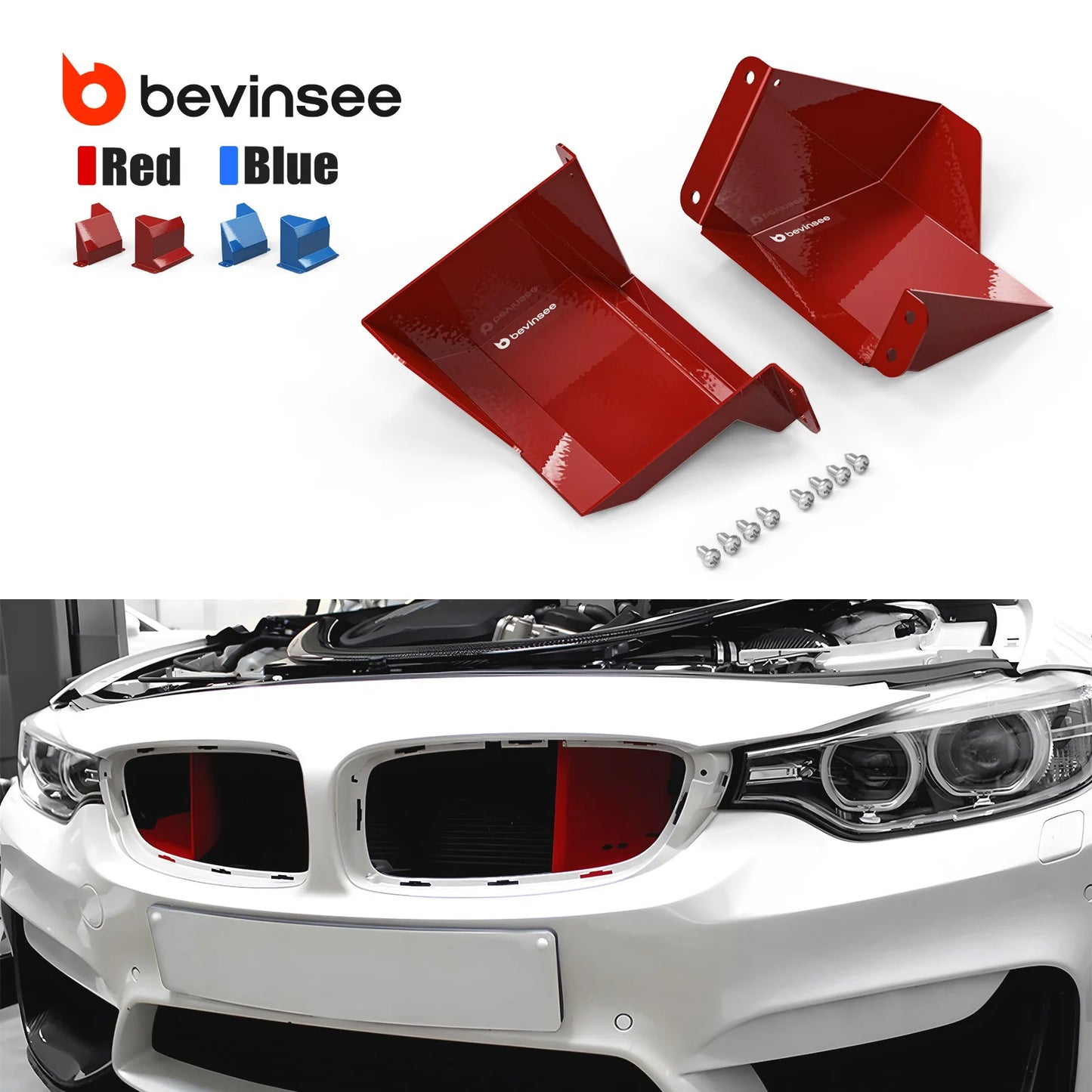 BEVINSEE Air Intake Scoops for BMW F20 F21 F22 F23 F30 F31 F34 F32 F33 F36, for BMW M2 F87/M3 F80/M4 F82 F83