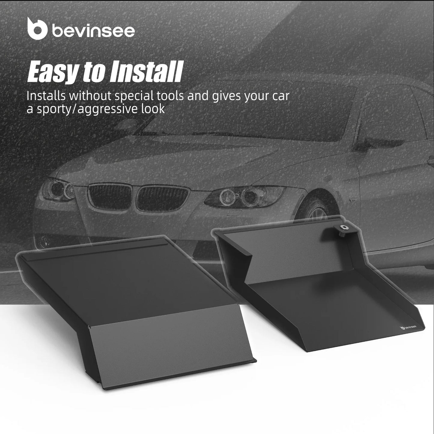 QT Aluminum Air Intake Scoops Air Inlet For BMW E92 323i 325i 328i 330i 335i 335d 2010 2011 2012 2013