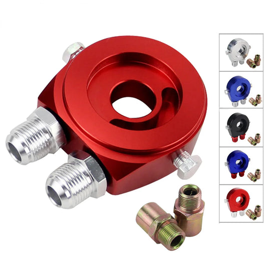 Oil Cooler & Oil Sandwich & Oil Hose Car Aluminum Universal Oil Filter Sandwich Adapter For Oil Cooler Plate Kit AN10