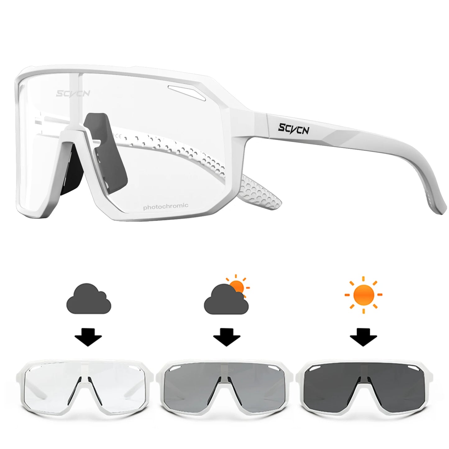 SCVCN New Outdoor Cycling Glasses Bike Sunglasses Men UV400