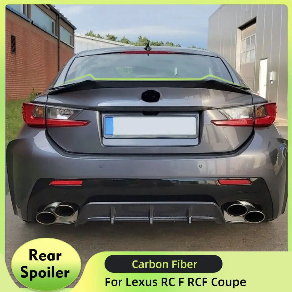 Carbon Fibre Rear Trunk Spoiler for Lexus RC F RCF Coupe 2-Door 2015-2018 Car Rear Spoiler