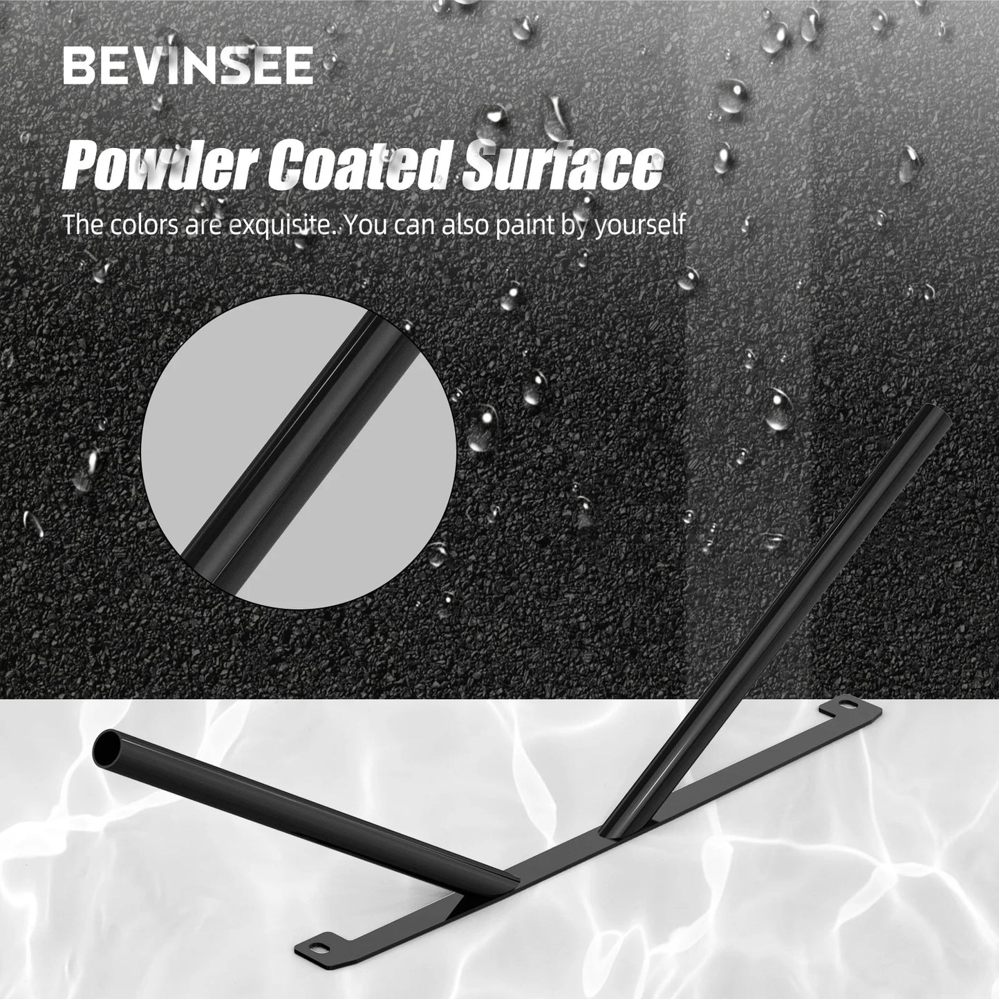 BEVINSEE Kidney Struts Kidney Brace Kidney Grille Decoration For BMW E46 323i 325i 328i 330i 1999-2006