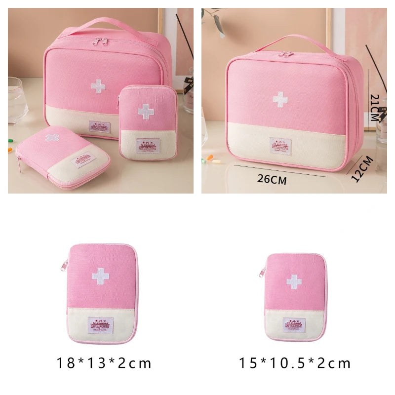 3 Pcs/set Portable Medical Storage Bag First Aid Kit Organizer Home Outdoor Travel Bag
