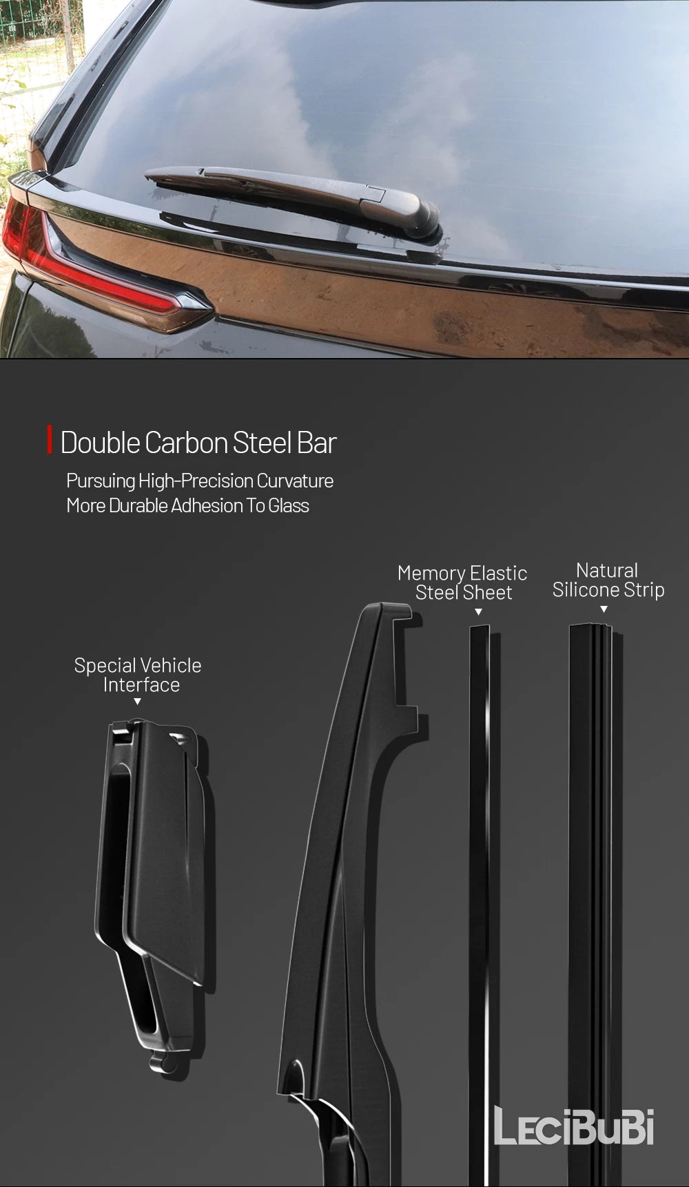 Rear Windshield Wiper Blade Windscreen Wipers Accessories For Saab 9-3 Kombi Estate 2007-2012 2008 2009 2010 2011