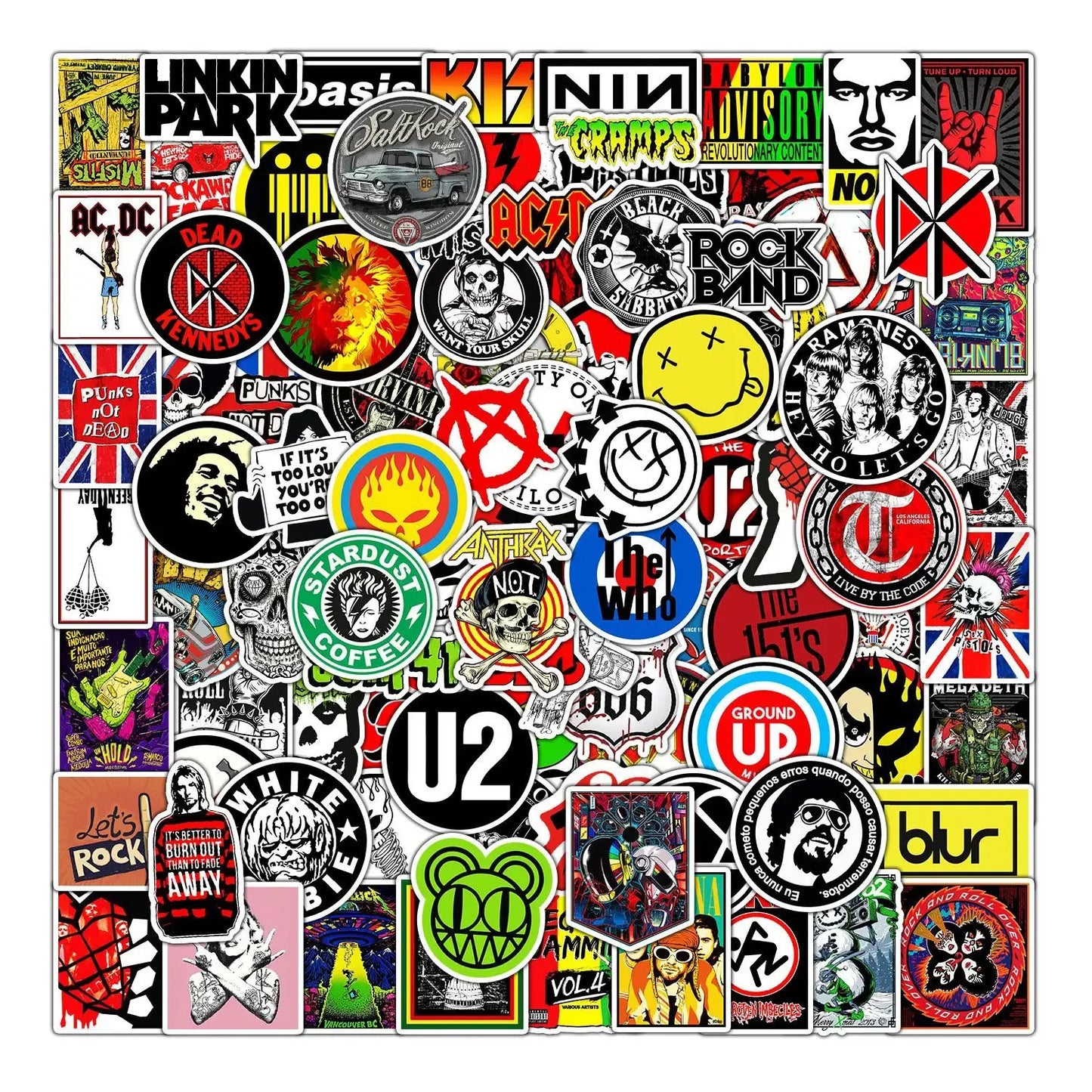 Rock Band Music Stickers Aesthetic Art Decal Collection