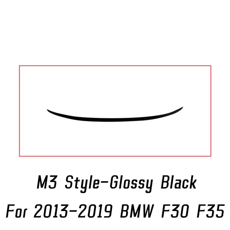 Spoiler for BMW 3 Series F30 F31 F35 M4 MP PSM Style Carbon Glossy Black Rear