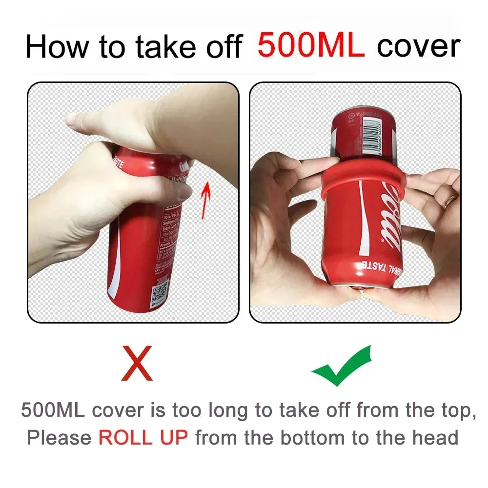 Silicone beer can cover Bottle Sleeve hide a beer