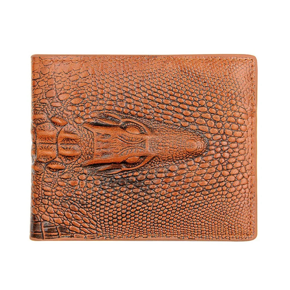 Retro Wallet PU Leather Crocodile Pattern
