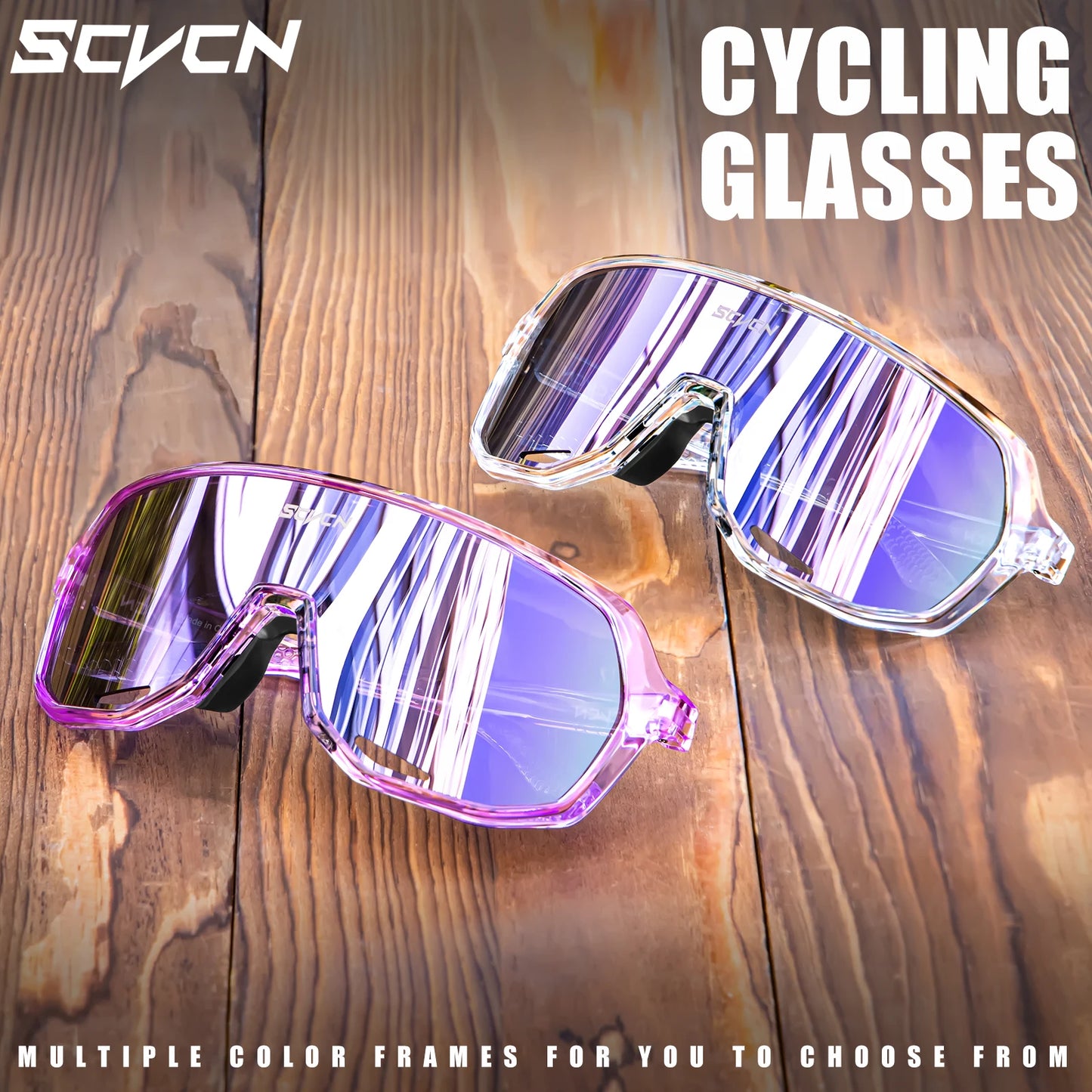 SCVCN New Outdoor Cycling Glasses Bike Sunglasses Men UV400