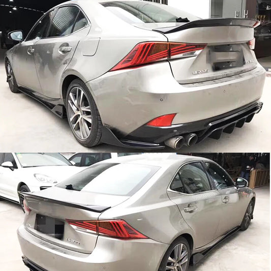 Rear Trunk Spoiler Wing Compatible with 2014-2020 Lexus IS200 IS250 IS350 IS300 Arenntech Style Rear Tail Wing Carbon Fibre Look
