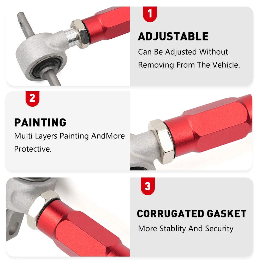 Honda Rear Camber Adjustable Link For Honda Civic EK EG CRX 1988-2000 LTB002 RASTP-Aluminium Rear Adjustable Suspension Camber Kit Dog Bone