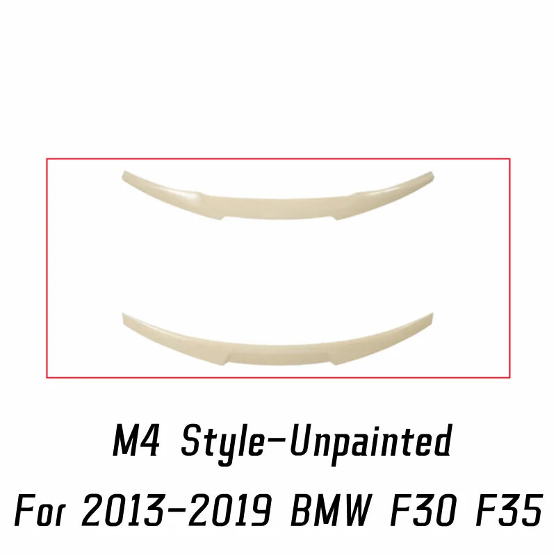 Spoiler for BMW 3 Series F30 F31 F35 M4 MP PSM Style Carbon Glossy Black Rear