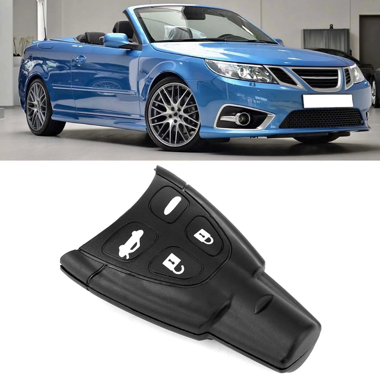 4 Buttons Car Key Case Key Shell Replacement Accessories Fit For Saab 93 95