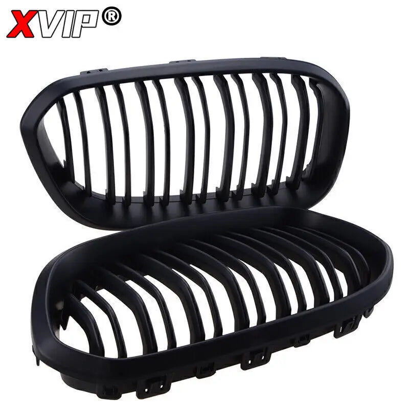 BMW Front Bumper Kidney Grille Racing Grills For BMW 1 Series F20 F21 2015-2019 Replacement Double Slat Gloss Black Grilles