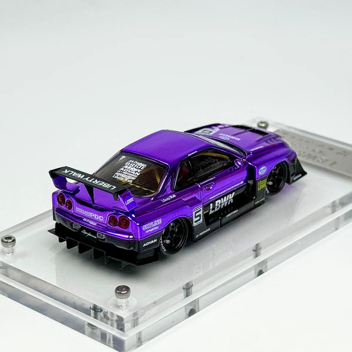 1/64 Skyline Gtr Er34 LBWK Purple Diecast