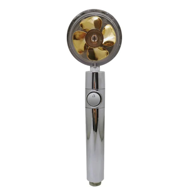 Shower Head 360 Degree Rotation Water Saving Flow Turbofan