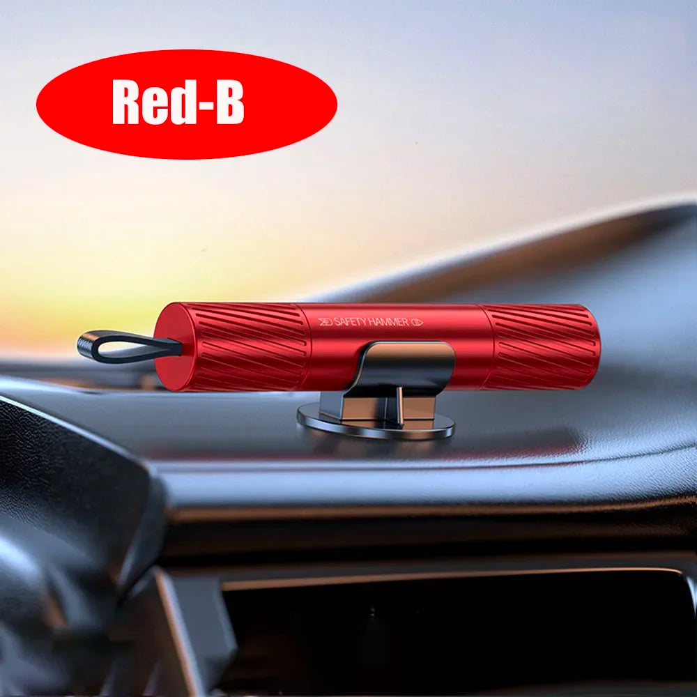 2 In 1 Car Safety Hammer Emergency Glass Breaker Cut The Seat Belt High Hardness Tungsten Steel Rescue Tool Auto Accessories