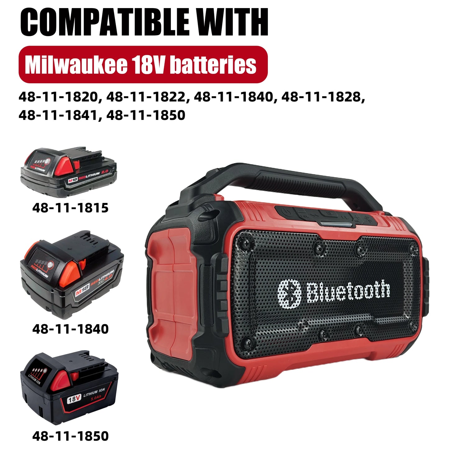 Portable Speaker Wireless Bluetooth-compatible Subwoofer Outdoor Construction Site Waterproof Loudspeaker Stereo Surround ﻿