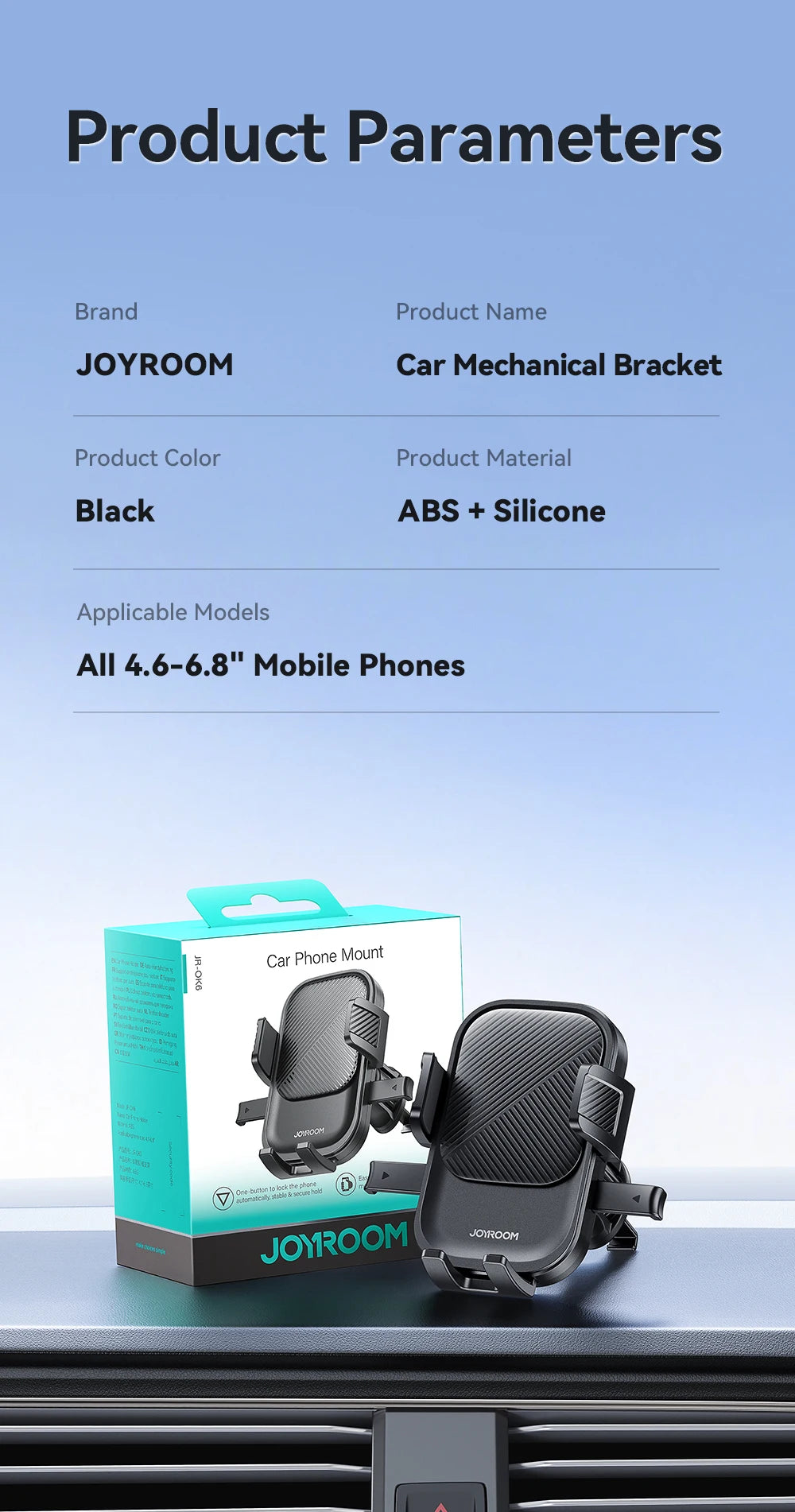 Car Phone Holder 360° Rotation Car Air Vent Phone Holder Universal Hands-Free Cell Phone Mount For 4.7-6.9'' Phones