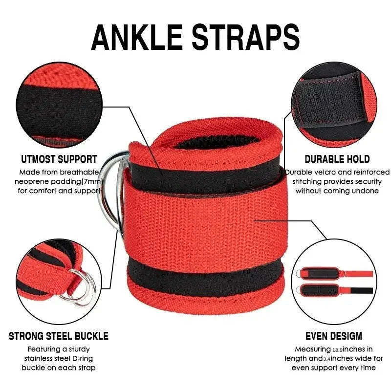 1PC Ankle Straps for Cable Machines for Enhanced Booty Glute Leg & Lower Body Workouts
