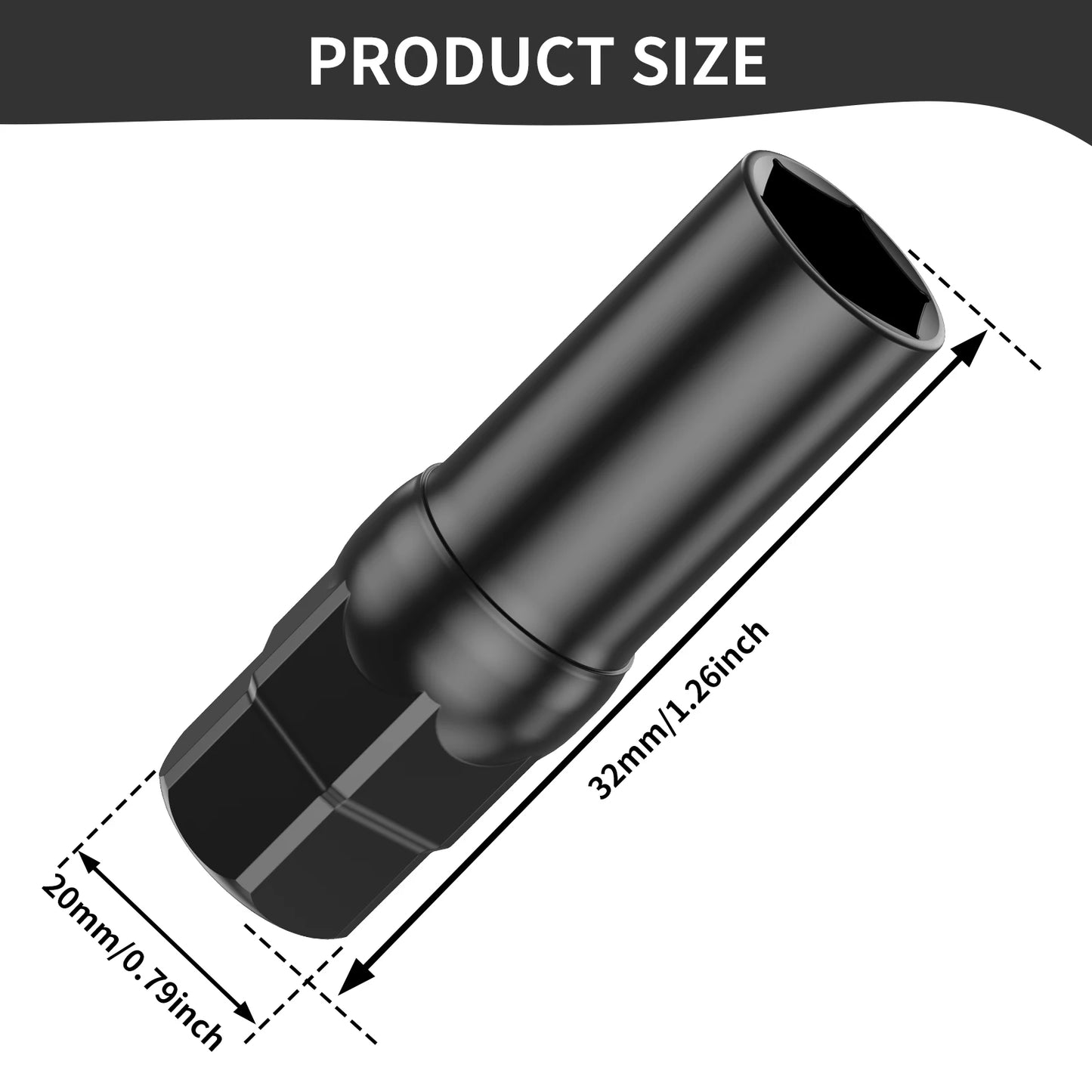 New 20Pcs Car Wheel Lug Nut Set 12mm Cold Forged Steel Black Threaded Wheel Lug Nut Auto Repair Parts For Car