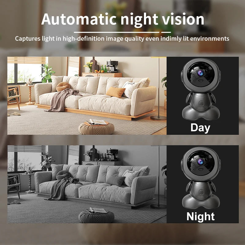 Security Camera 8MP Wifi Surveillance Robot Camera PTZ Security Baby Monitor Two Way Audio Night Vision  AI Smart Tracking Home IP Cameras