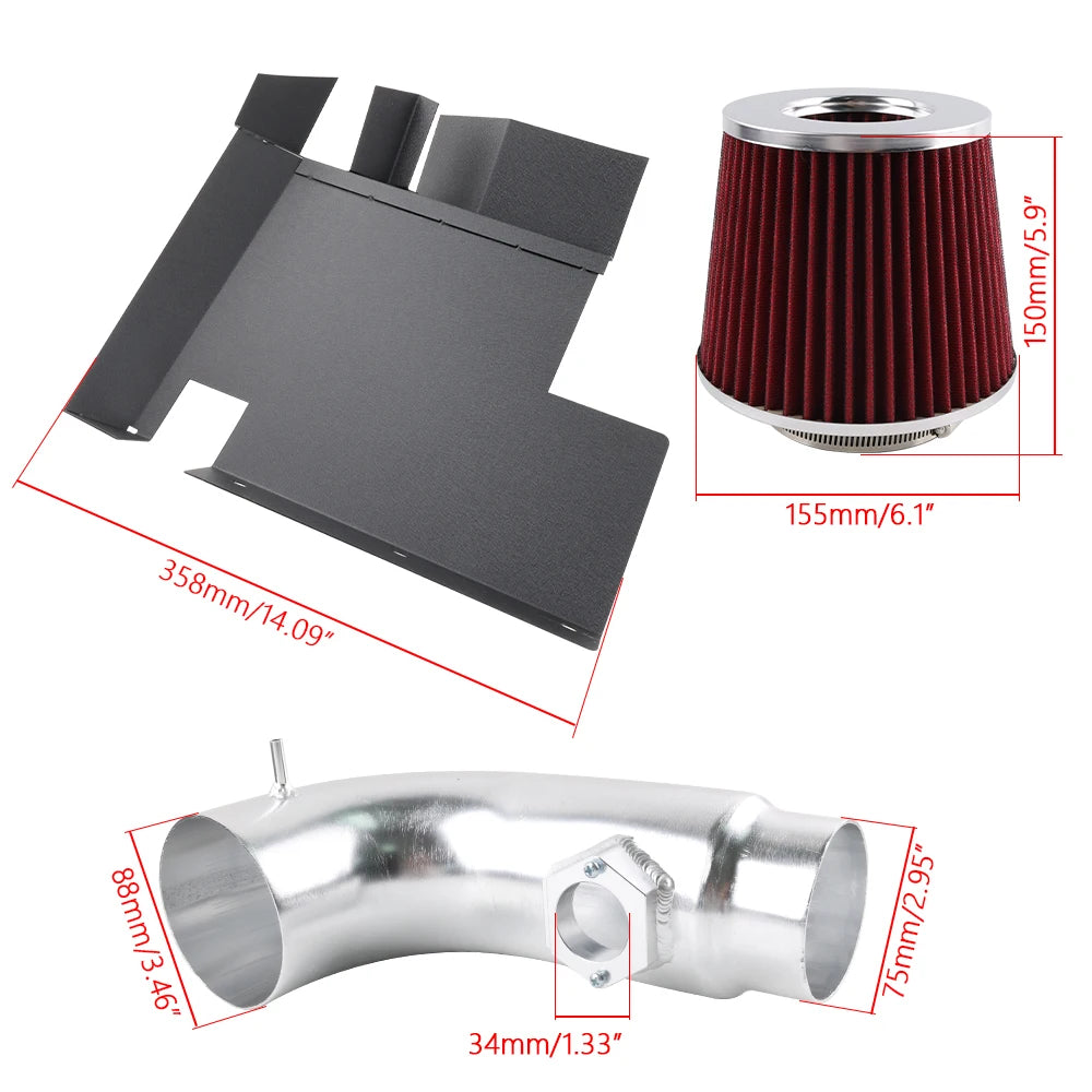 QT Cold Air Intake Cone  2006 BMW / 330i & 2007-2011 / BMW 128i 328i 3.0L
