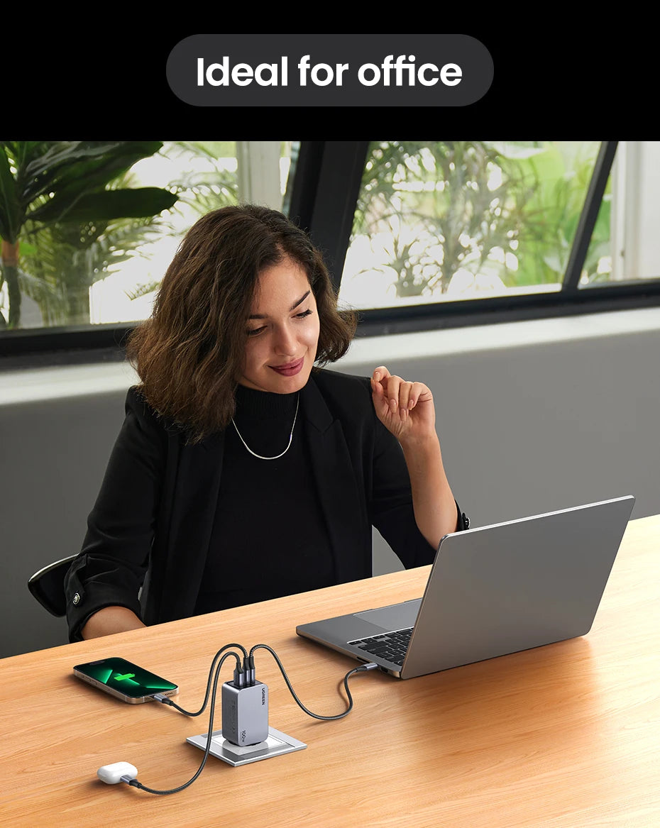 UGREEN 100W GaN Charger USB C Charger QC4.0 3.0 Quick Charge