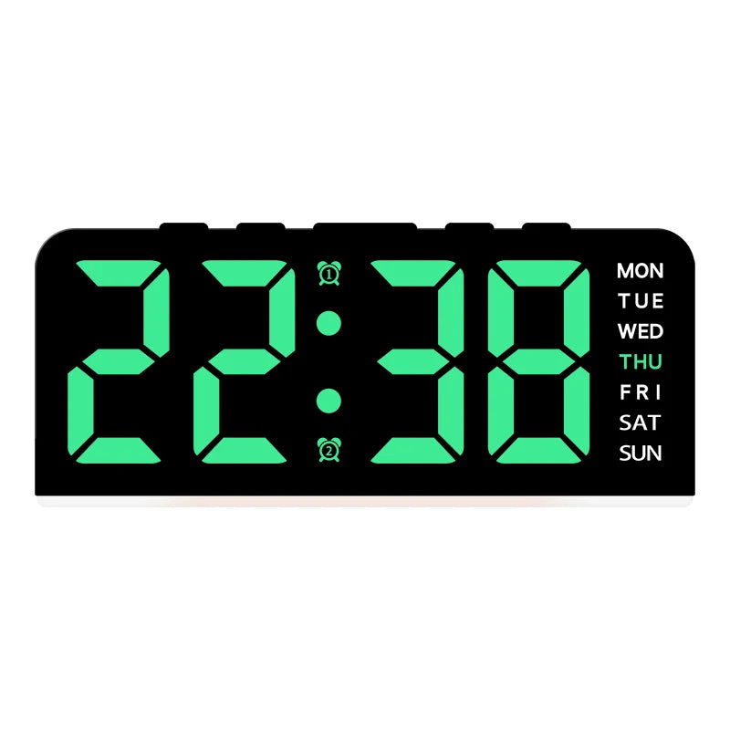 USB Powered Digital Alarm Clock with Mood Light Dual Alarm Snooze Table Clock