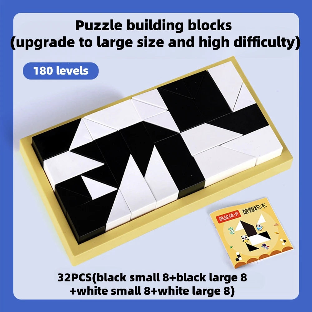 Educational hidden building block puzzle toys spatial thinking imagination ability training parent-child interactive game