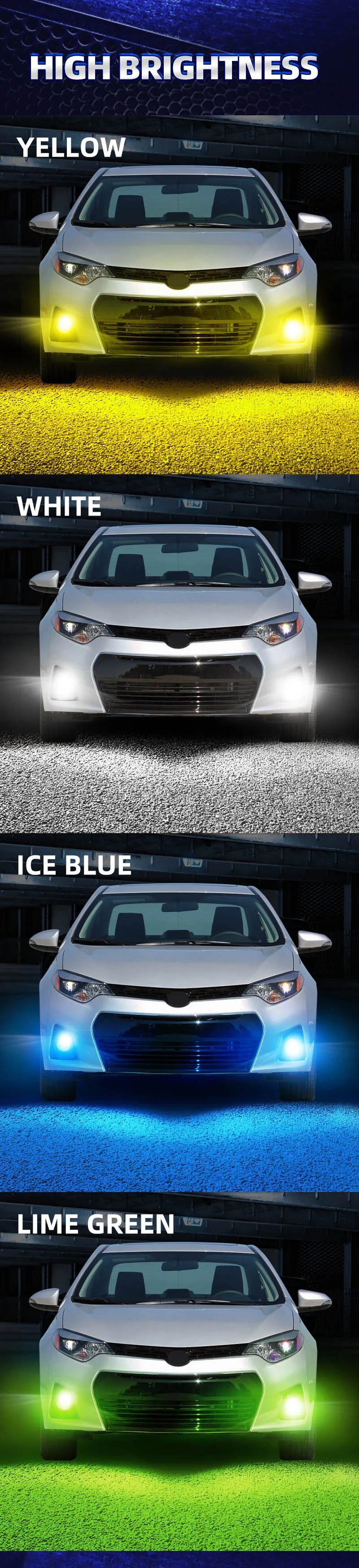 Lexus IS200 IS300 IS250 IS350 2010 2011 2012 2013 2014 2x Car LED Front Fog Lights Bulbs Dual Colours Switchback White Yellow