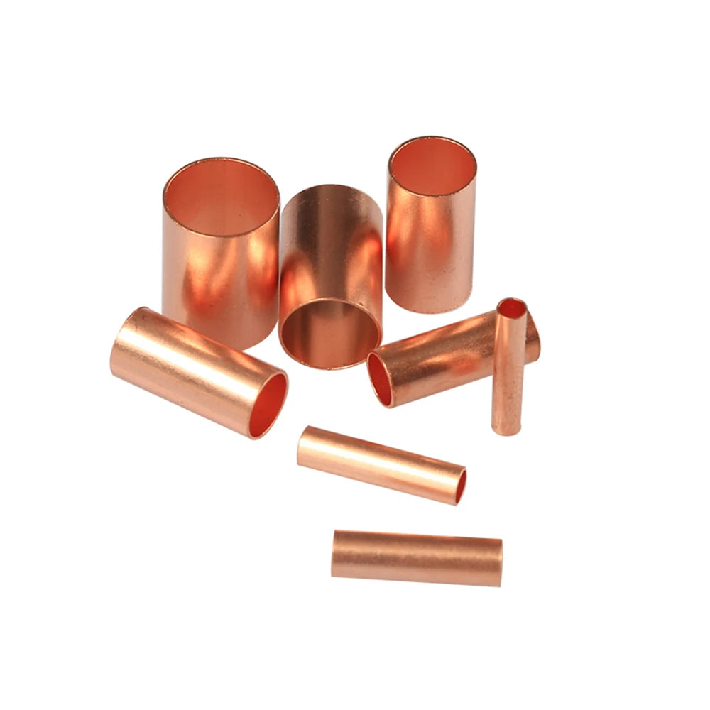 250pcs GT Copper Connecting Pipe Wire Joint Small Copper Bootlace Ferrule Kit with Crimping Pliers