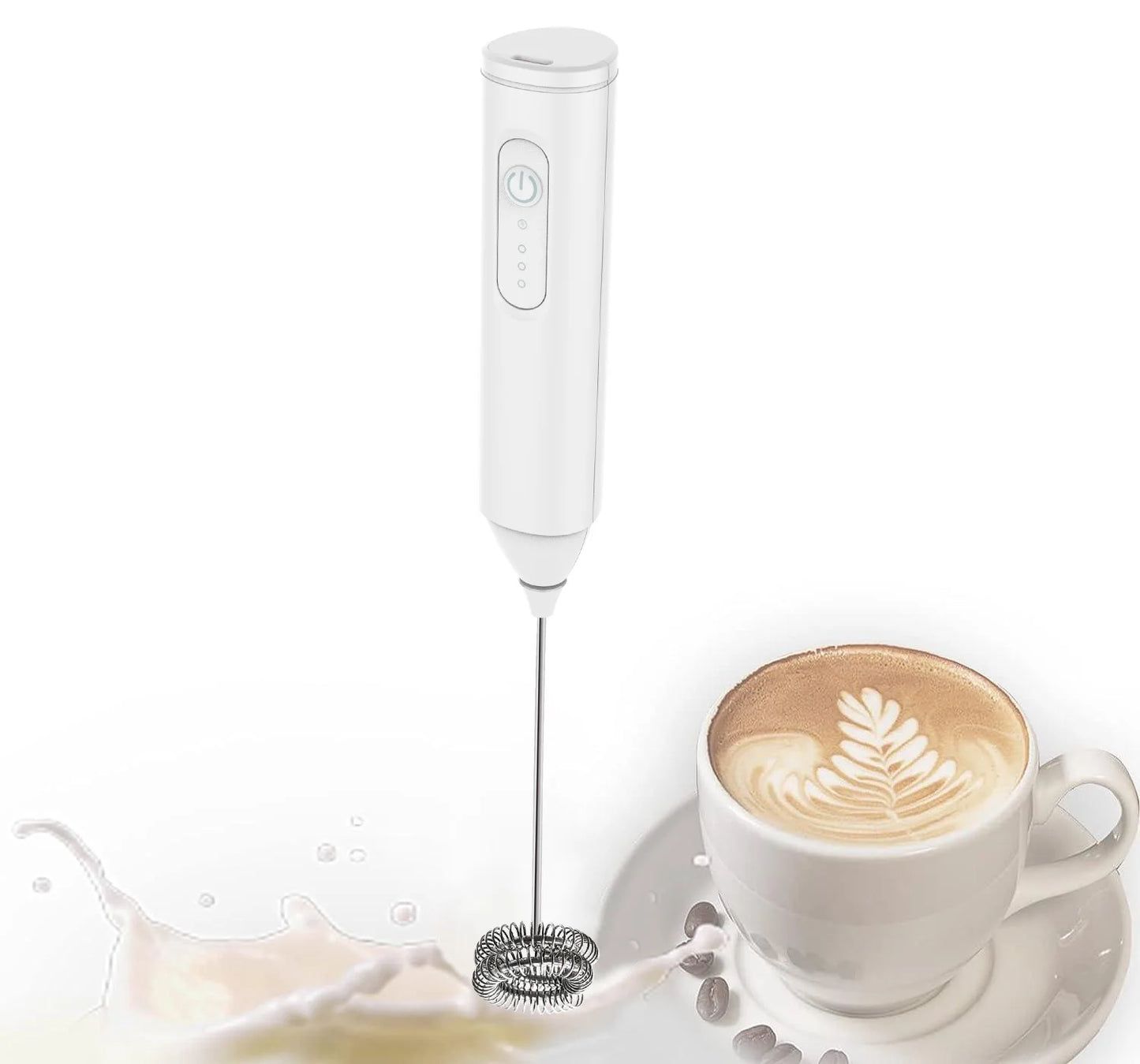 MINI Milk Frother USB Rechargeable 3 Speeds Foam Maker Coffee Whisk Mixer