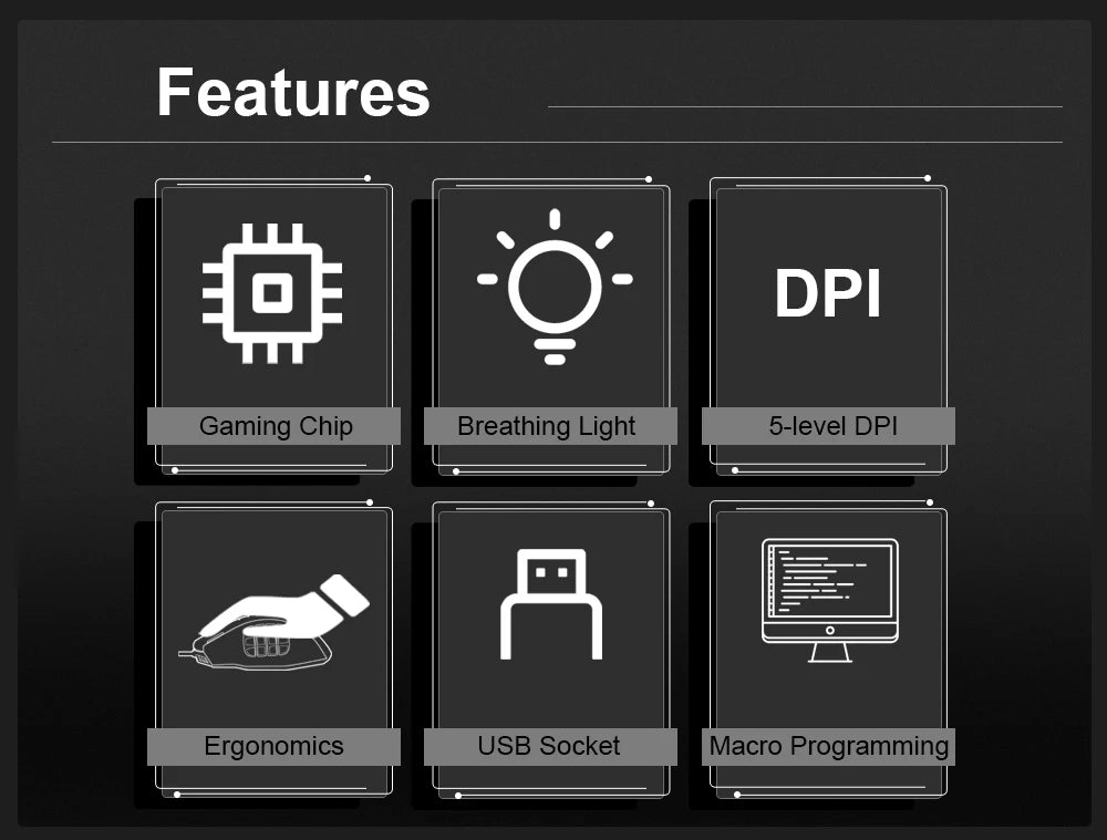 Mouse E-YOOSO X-39 USB Wired RGB Gaming Mouse 16400 DPI PAW3327 19 Buttons Programmable Game Optical Mice for Computer PC Laptop