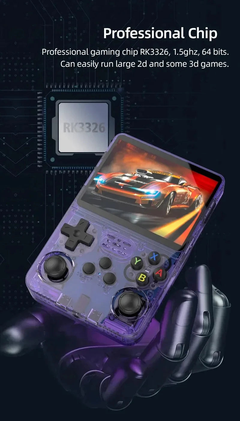 R36S Retro Handheld Video Game Console Linux System 3.5 Inch IPS Screen Portable Player 64GB