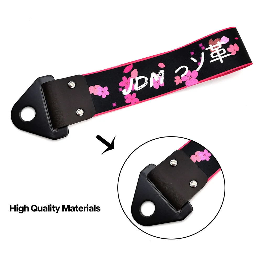 Newest JDM Racing Car styling Car Ropes Hook Individual Decoration Hokkaido Towing Strap Initial D Tow Strap Auto Accessories