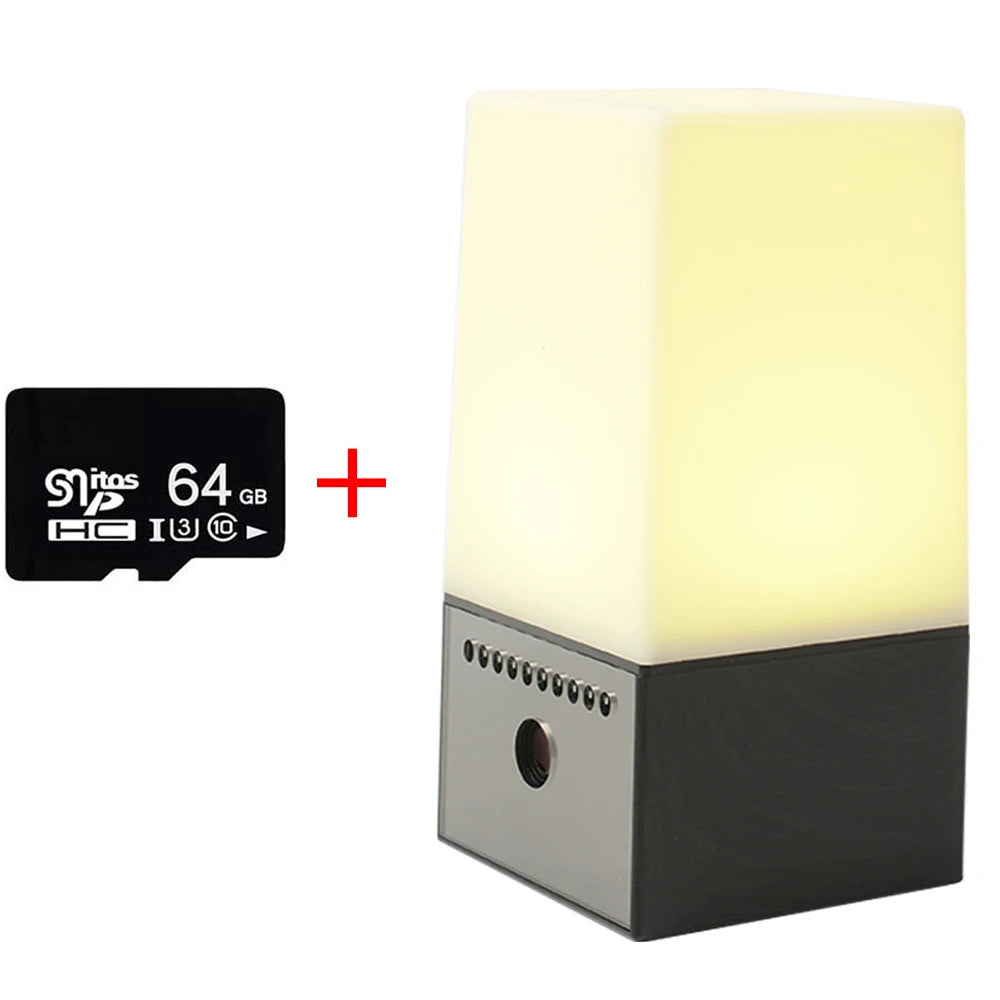 Mini Wireless Security Camera 4K HD WiFi Security Nanny with RGB Night Light 130° Wide Vision Motion Detection Real Time Rec Baby Monitor