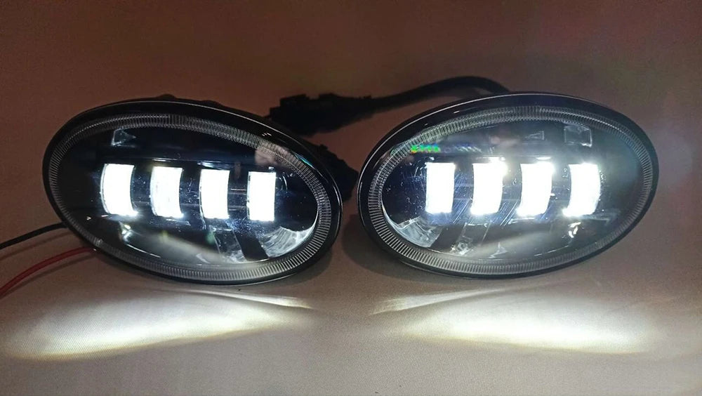 2x Front Full LED Fog Lights with Cut-Line Lens White / Yellow Color Fog Lamp for Honda Stream RSZ RN6 07.2006 2007 2008 05.2009