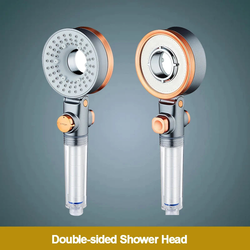 Double-sided shower head beauty filtered water purification three-speed pressurized
