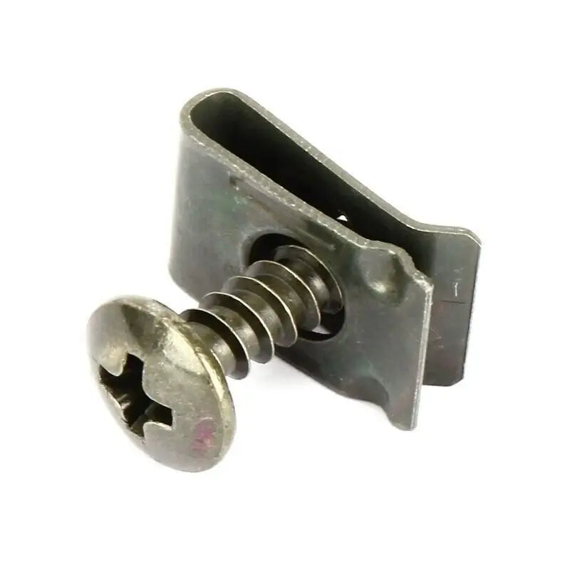 100Pcs-10Pc Mixed Car Metal Screw Fastener Clip U-Type Clip Anti-rust Protection