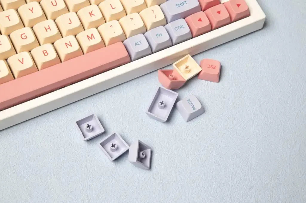 132 Keys Marshmallow XDA Keycaps For Mechanical Keyboard Dye Sublimation PBT Keycap Pink Purple Yellow Key Caps XDA Profile