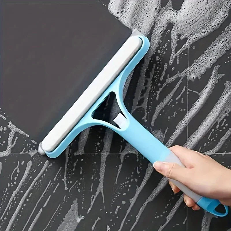 Glass Wiper with Watering Can Glass Cleaning Tool 3-In-1 Mirrors Glass Scraper