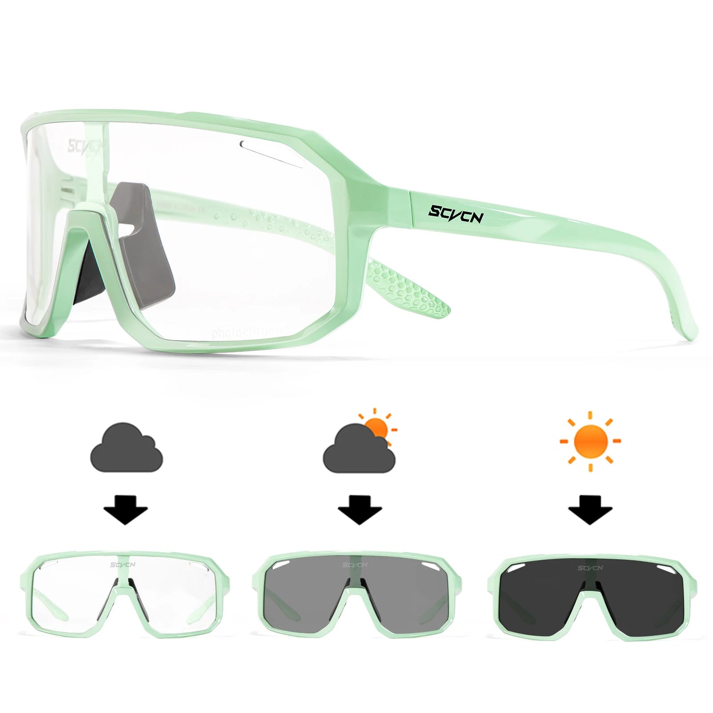 SCVCN New Outdoor Cycling Glasses Bike Sunglasses Men UV400