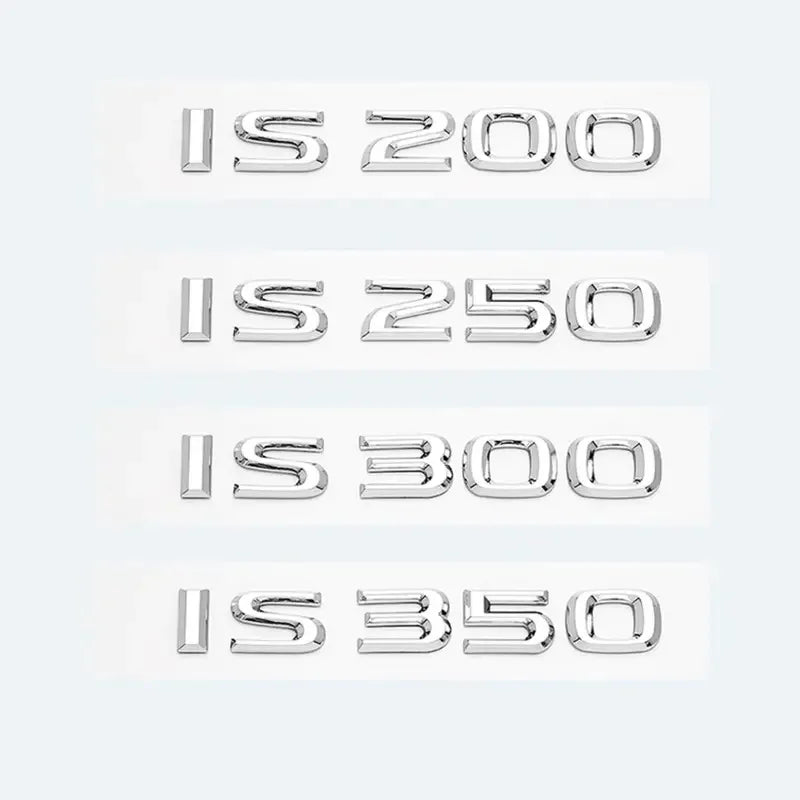 Lexus ABS Letters IS200 IS250 IS300 IS350 IS300h IS200t HYBRID Emblem For Lexus Car Trunk Logo Badge Sticker