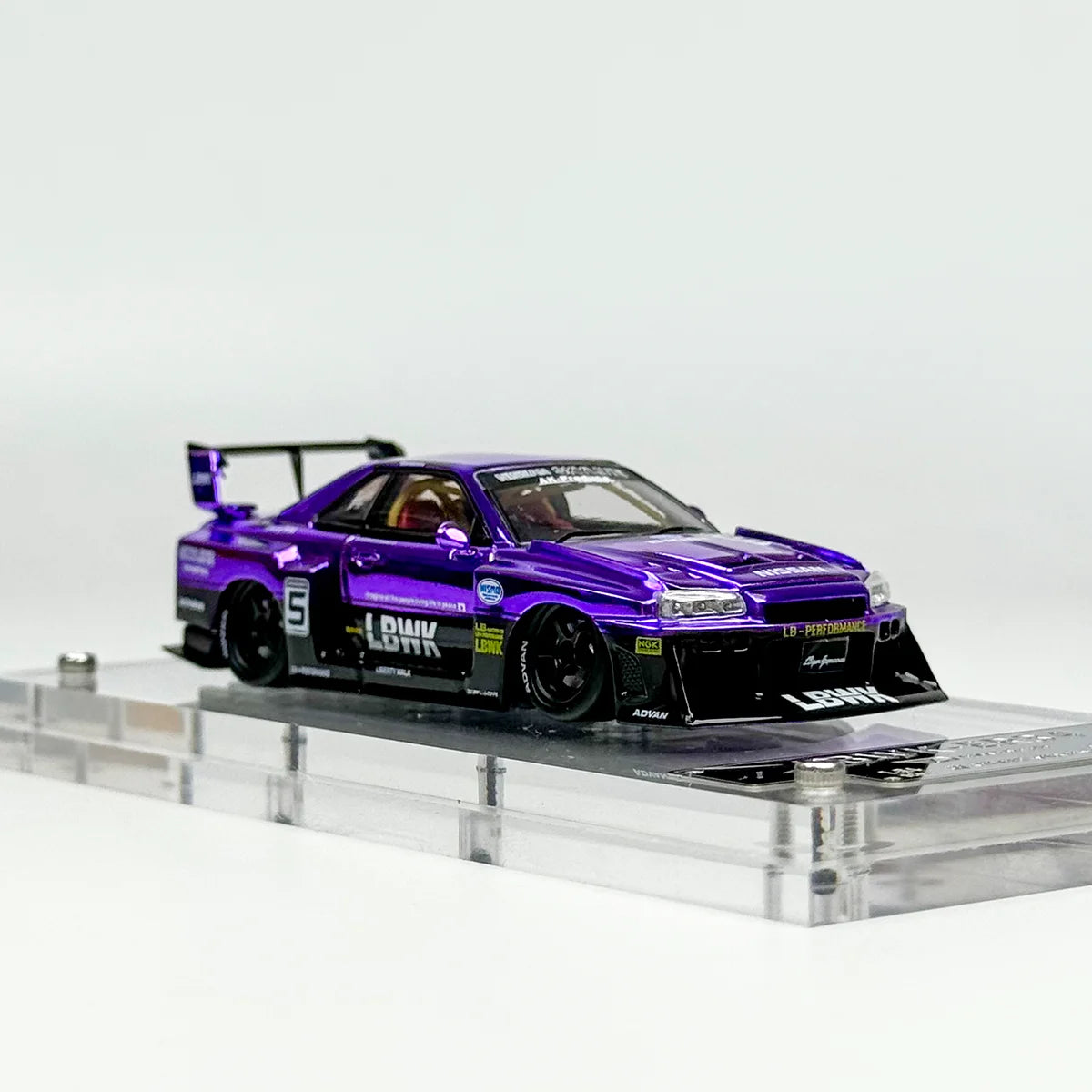 1/64 Skyline Gtr Er34 LBWK Purple Diecast