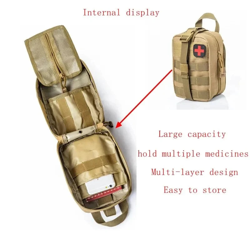 Tactical First Aid Kits Medical Bag Emergency Outdoor Hunting Car Camping Kit