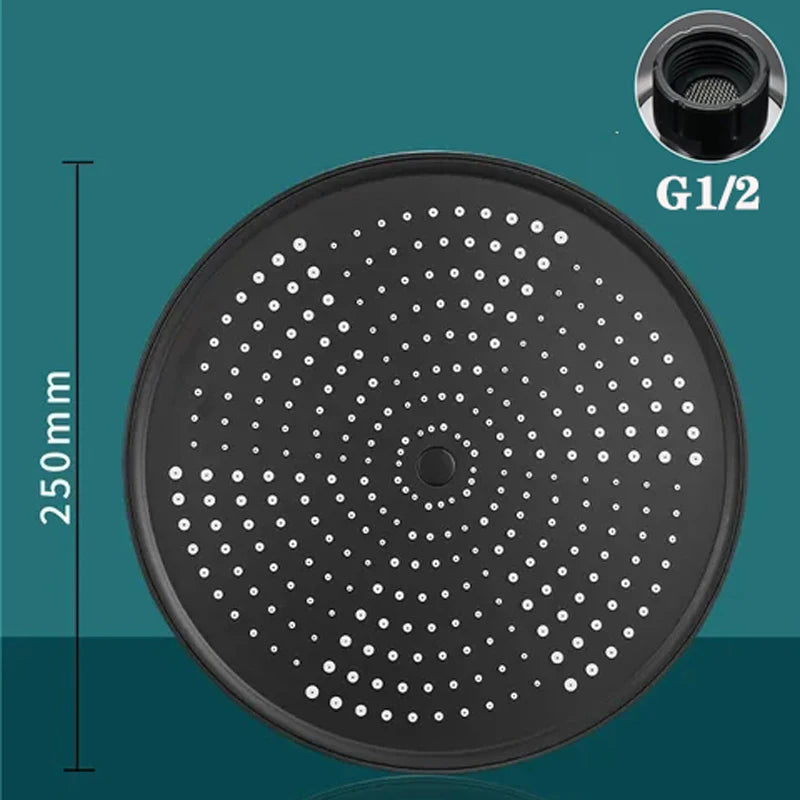 10 Inches Supercharge Shower Head Set 3 Modes High Pressure Rainfall Bathroom Shower ﻿